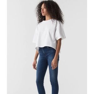 NWT AGOLDE Sophie High Rise Crop Skinny Jean With Raw Hem